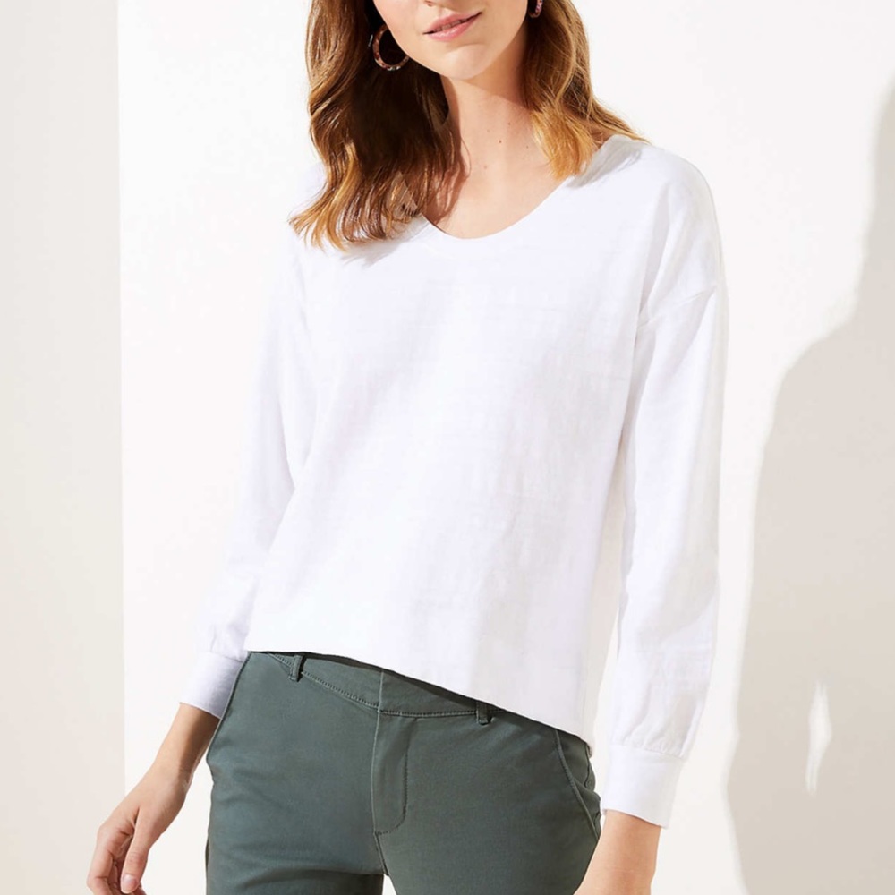 LOFT Curved Hem Sweatshirt